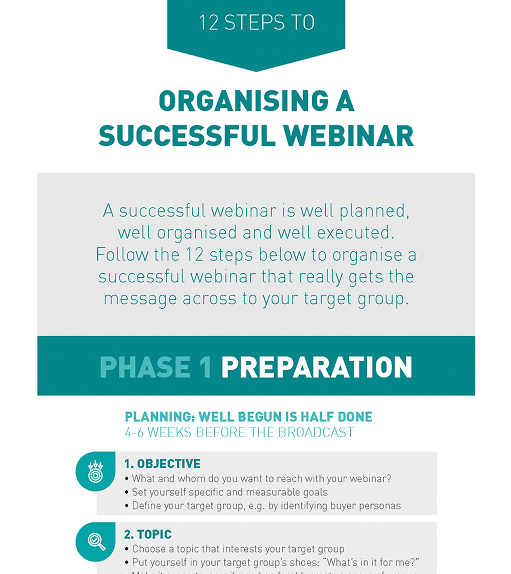 Free Download - Infographic - Organise A Webinar In 12 Steps